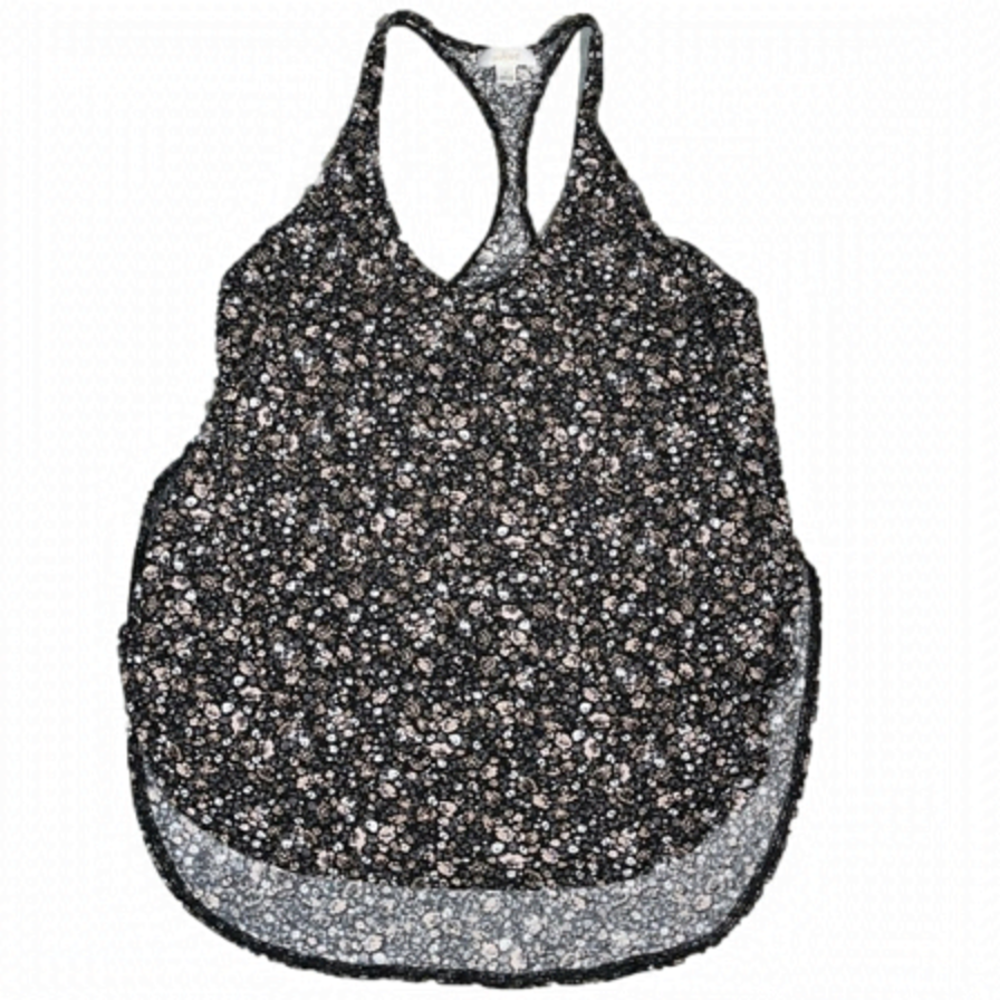 3/$20 ❤️ ARITZIA wilfred black floral racerback tank top US XS